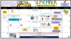 BPA of Orange 2019-2020 September Calendar